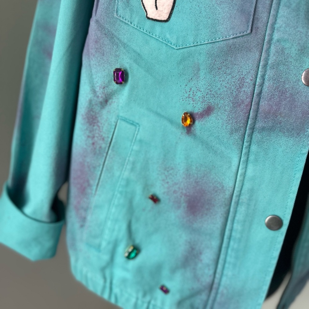 Handmade painted jacket. - Picture 8 of 17